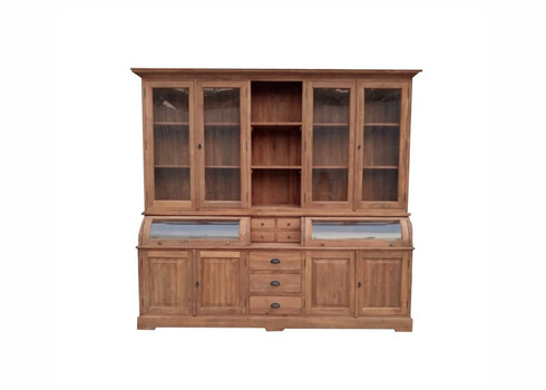 Puhvetkapp BASTIAAN naturaalne puit, 215x50xH215 cm