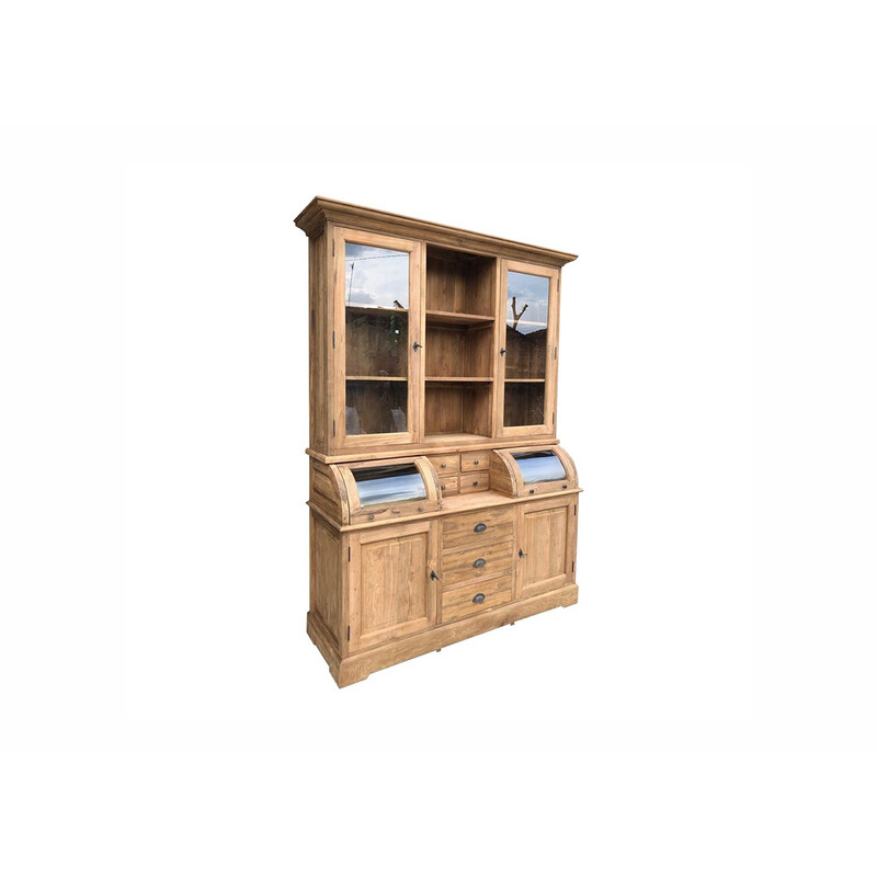 Puhvetkapp BASTIAAN naturaalne puit, 165x50xH215 cm