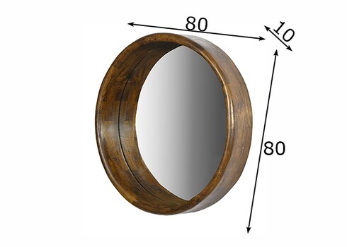 Peegel DEMY naturaalne pruun, 80x10xH80 cm