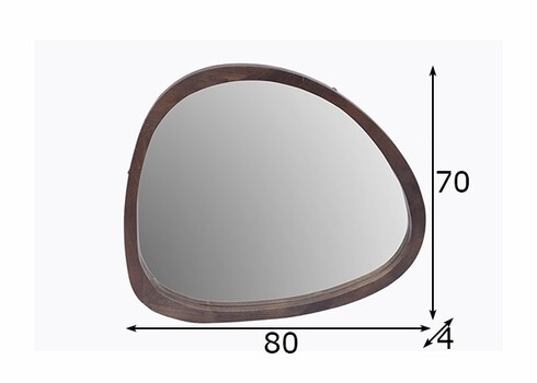 Peegel JOY pähkel, 80x4xH70 cm