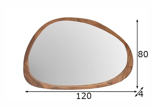 Peegel JAIRA pruun, 120x4xH80 cm