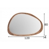 Peegel JAIRA pruun, 120x4xH80 cm