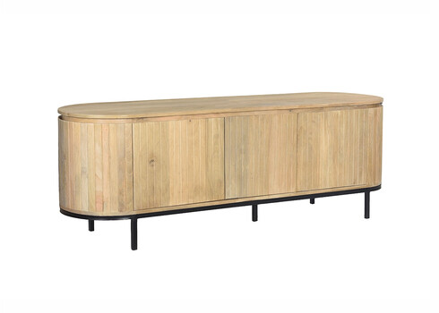 Kummut NOOR helepruun / must, 170x43xH56 cm