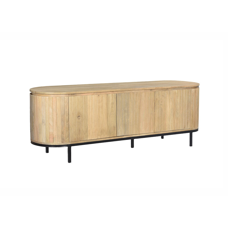 Kummut NOOR helepruun / must, 170x43xH56 cm