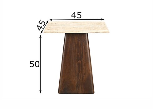 Diivanilaud VALENTINO pruun, 45x45xH50 cm