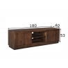 Tv-alus JAXX pruun, 180x40xH53 cm