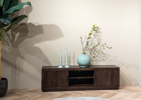 Tv-alus JAXX tumepruun, 150x40xH53 cm