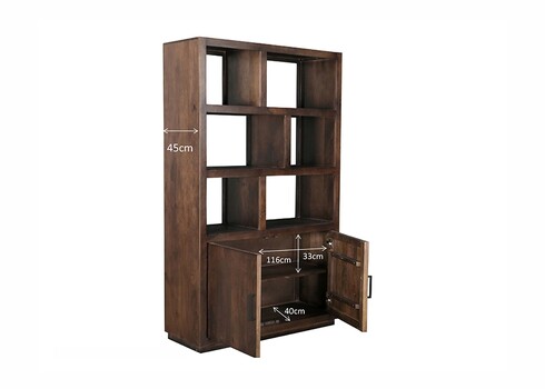 Kapp-riiul JAXX tumepruun, 120x45xH200 cm