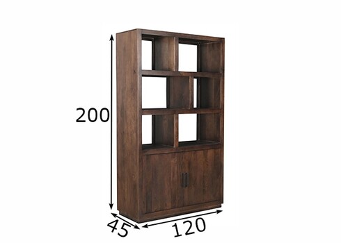Kapp-riiul JAXX tumepruun, 120x45xH200 cm