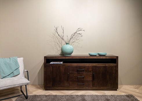 Kummut JAXX tumepruun, 180x40xH85 cm