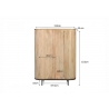 Kapp NOOR helepruun / must, 115x43xH151 cm