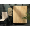 Kapp NOOR helepruun / must, 115x43xH151 cm
