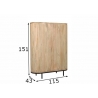 Kapp NOOR helepruun / must, 115x43xH151 cm