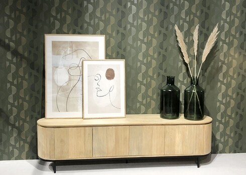 Tv-alus NOOR helepruun / must, 210x43xH56 cm