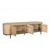 Tv-alus NOOR helepruun / must, 210x43xH56 cm