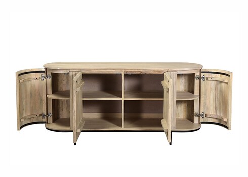 Kummut NOOR hekepruun / must, 170x43xH81 cm