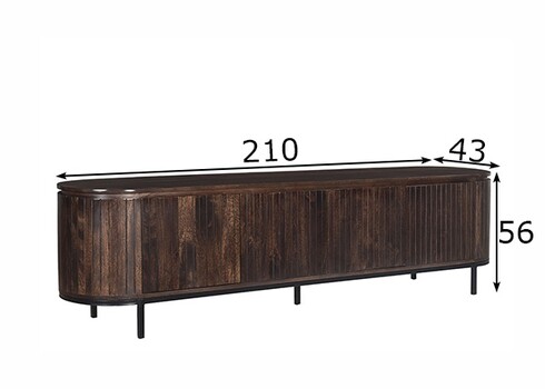 Tv-alus NOOR tumepruun, 210x43xH56 cm