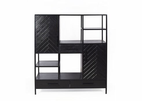 Kapp-riiul YORK must, 120x40xH140 cm