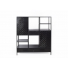 Kapp-riiul YORK must, 120x40xH140 cm