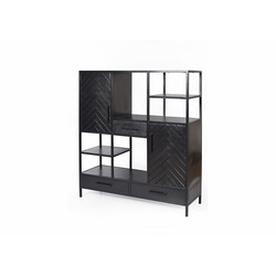 Kapp-riiul YORK must, 120x40xH140 cm