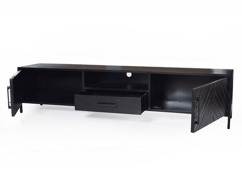 Tv-alus YORK must, 200x40xH45 cm