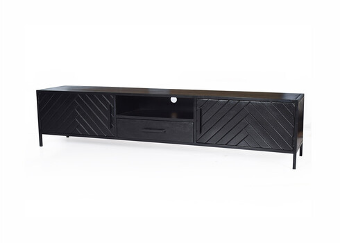 Tv-alus YORK must, 200x40xH45 cm