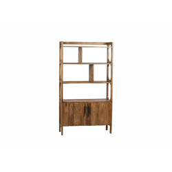 Kapp-riiul DAMIAN naturaalne puit, 100x35xH180 cm