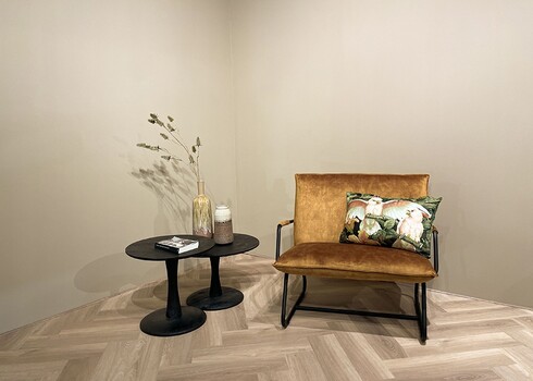 Diivanilaud VIVIAN must, 50x50xH45 cm