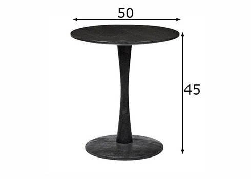 Diivanilaud VIVIAN must, 50x50xH45 cm