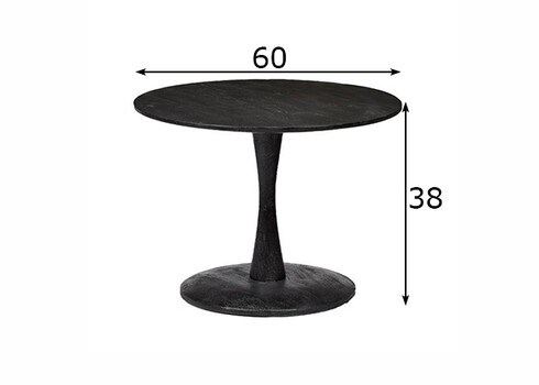 Diivanilaud VIVIAN must, 60x60xH38 cm