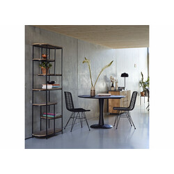 Riiul MILOU naturaalne puit, 84x35xH190 cm