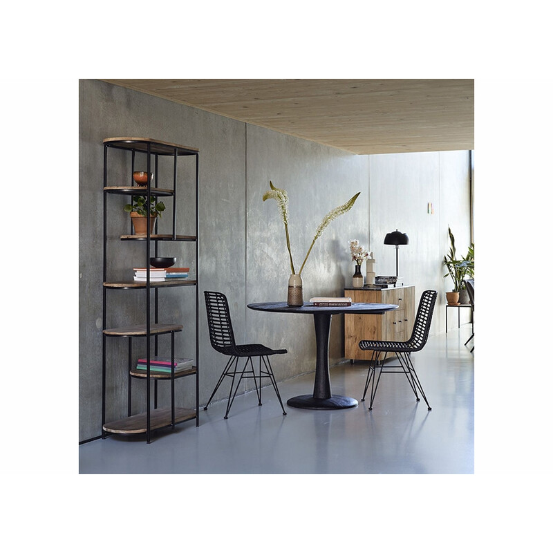 Riiul MILOU naturaalne puit, 84x35xH190 cm