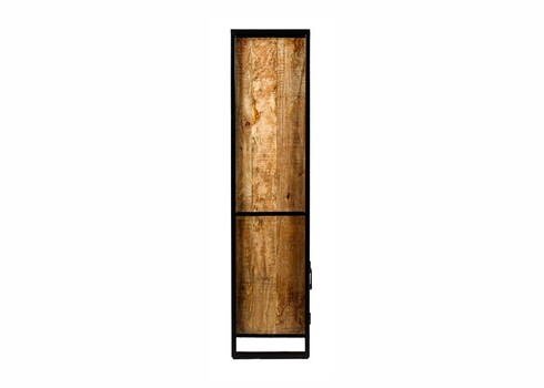 Kapp-riiul NAIROBI naturaalne puit / must, 110x43xH180 cm