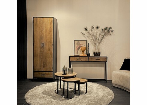 Kapp STURDY must / naturaalne pruun, 65x40xH200 cm