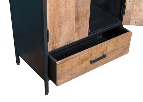 Kapp STURDY must / naturaalne pruun, 65x40xH200 cm