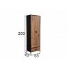 Kapp STURDY must / naturaalne pruun, 65x40xH200 cm