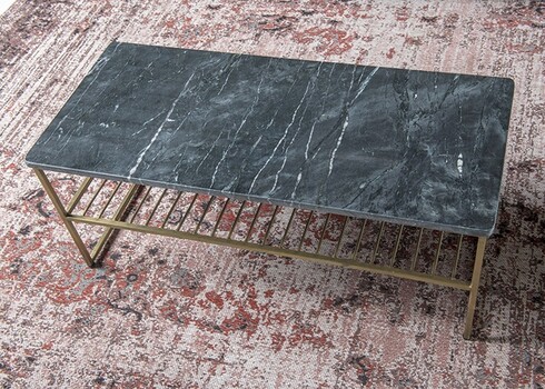 Diivanilaud DIAN must / kuldne, 90x40xH35 cm