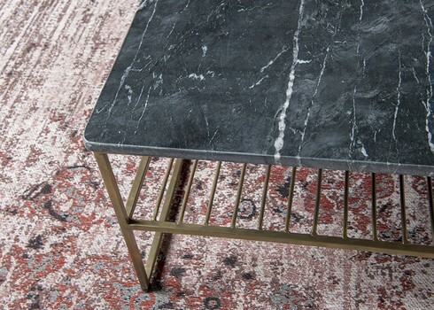 Diivanilaud DIAN must / kuldne, 90x40xH35 cm