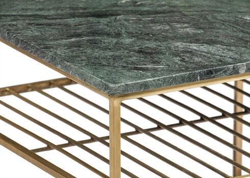 Diivanilaud DIAN roheline / kuldne, 55x55xH40 cm