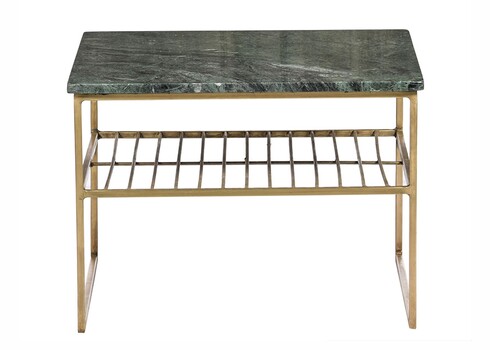 Diivanilaud DIAN roheline / kuldne, 55x55xH40 cm