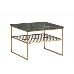 Diivanilaud DIAN roheline / kuldne, 55x55xH40 cm