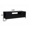 Tv-alus KALA must, 180x40xH46 cm