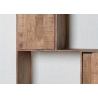 Kapp-riiul VALDEZ naturaalne puit / must, 100x40xH200 cm