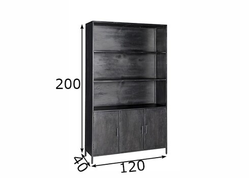 Kapp KALA must, 120x40xH200 cm