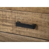 Kummut NAIROBI naturaalne puit / must, 180x45xH80 cm