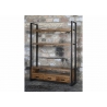 Tv-alus NAIROBI naturaalne puit / must, 150x45xH200 cm