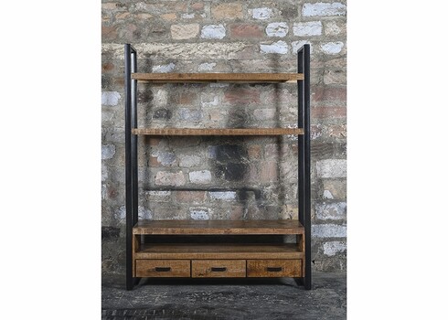 Tv-alus NAIROBI naturaalne puit / must, 150x45xH200 cm