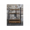 Tv-alus NAIROBI naturaalne puit / must, 150x45xH200 cm