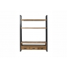 Tv-alus NAIROBI naturaalne puit / must, 150x45xH200 cm