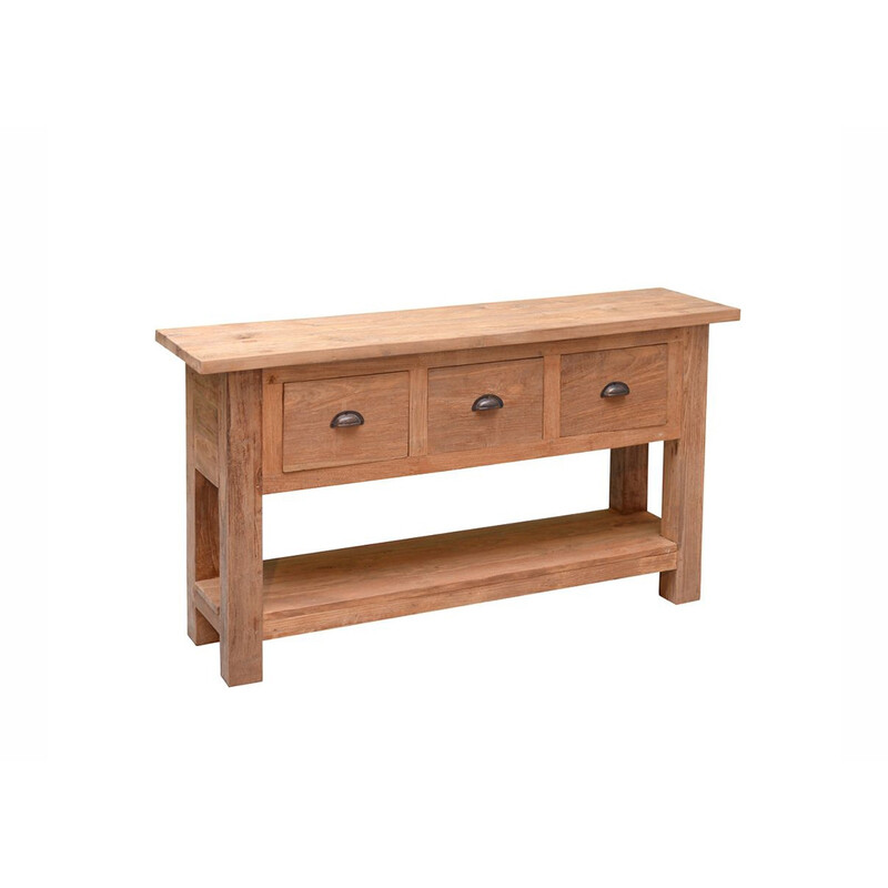 Konsoollaud EVOY naturaalne puit, 140x40xH78 cm